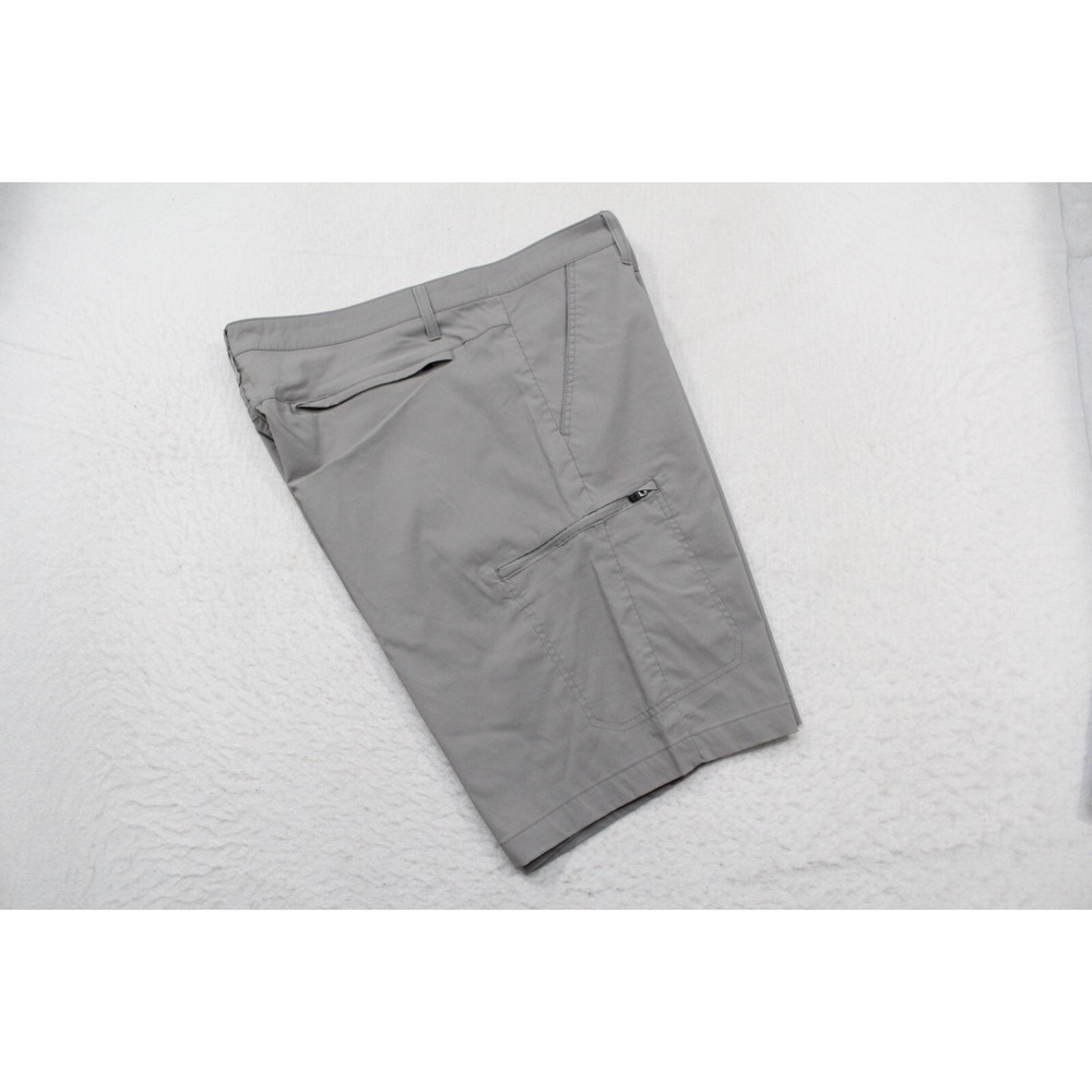 Eddie Bauer Hiking Shorts Gray Cargo Pocket Wicking Nylon Stretch Mens 38 x 10"